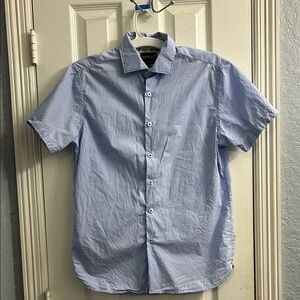 Men's Blue Short Sleeve Shirt